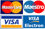 Visa, Master card, Maestro, Visa Electron